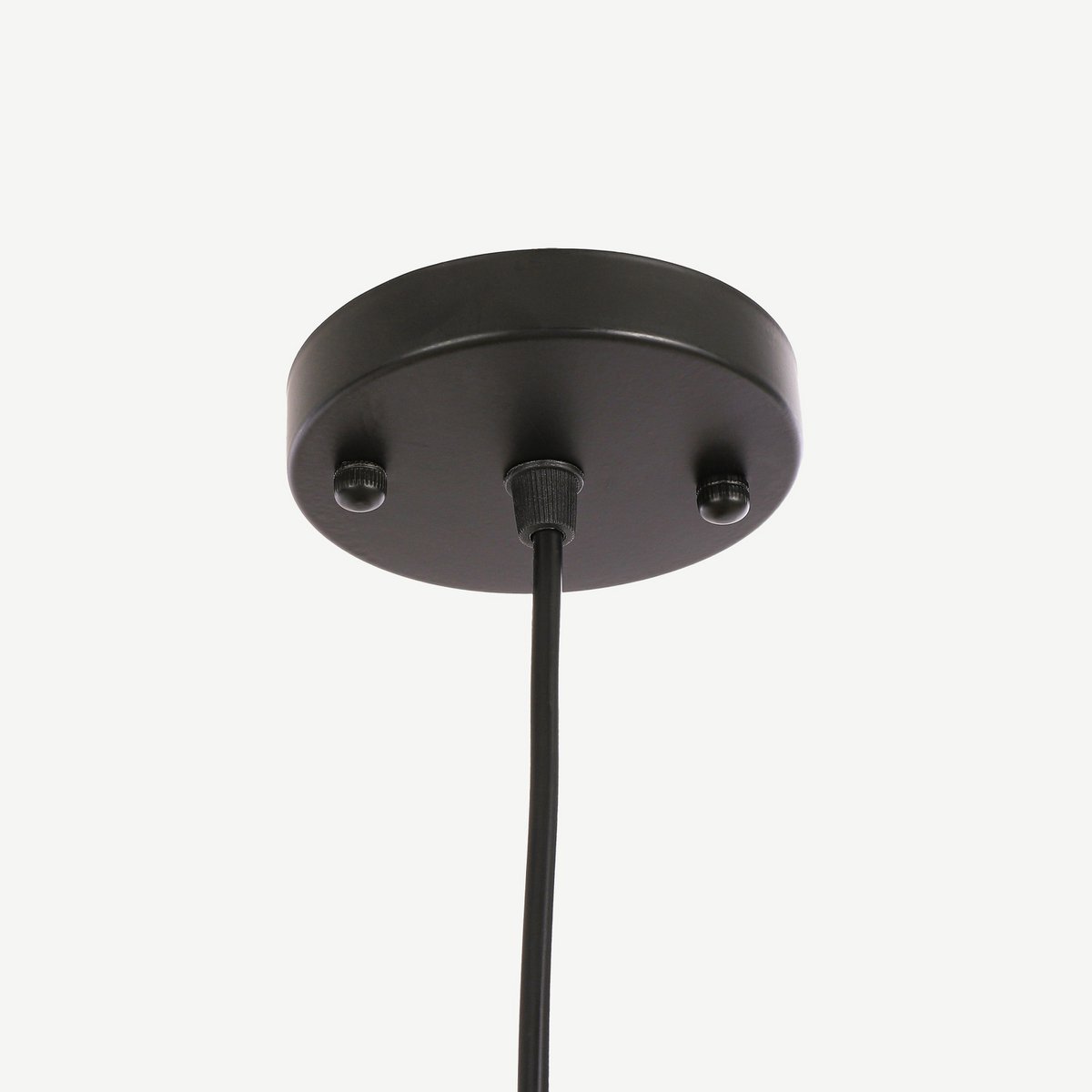 Lampe à Suspension Pego / H55 x Ø50 cm - Lin - Noir