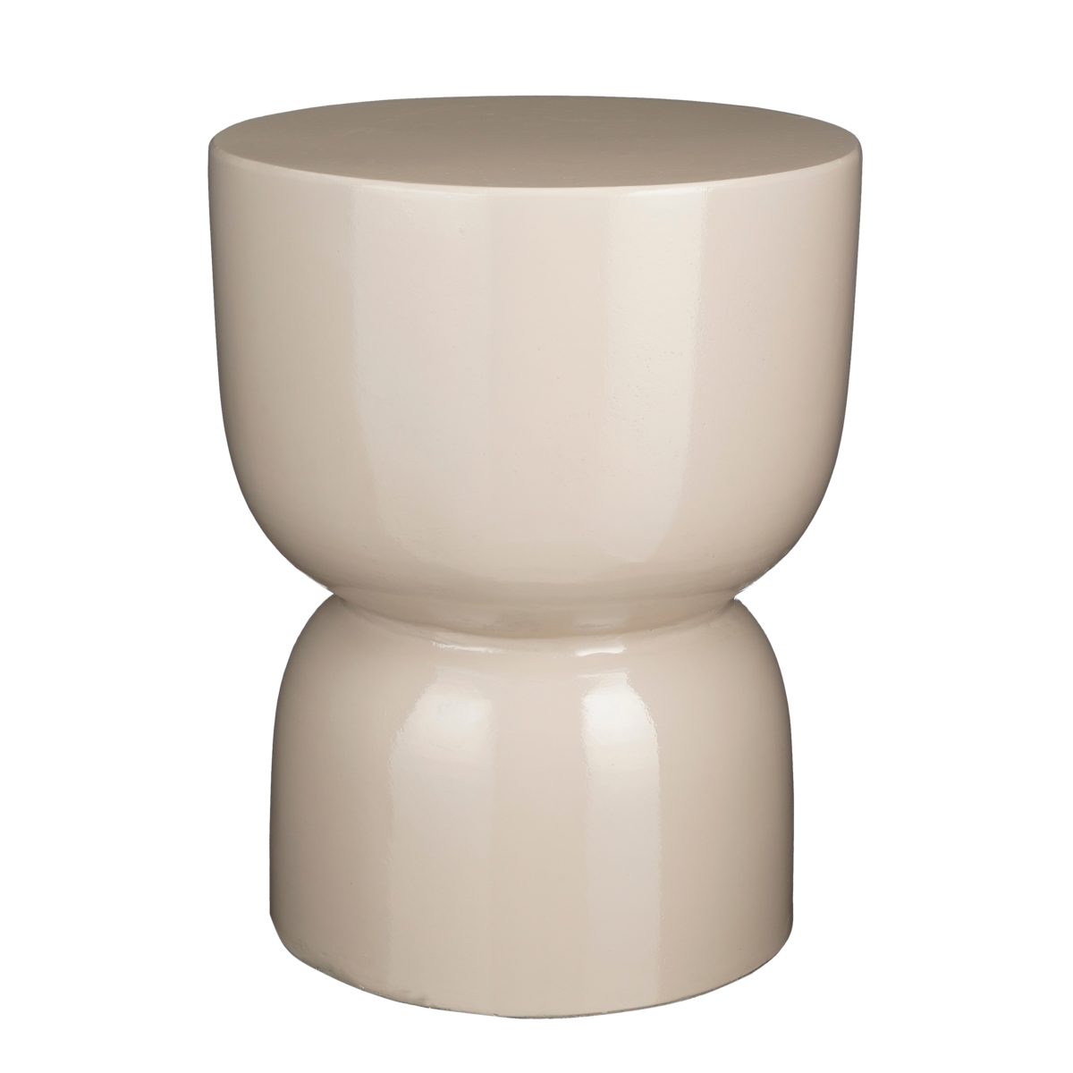 Table d'Appoint Stage - H45 x Ø35 cm - Ciment - Beige