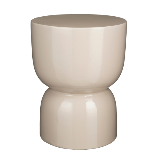 Table d'Appoint Stage - H45 x Ø35 cm - Ciment - Beige