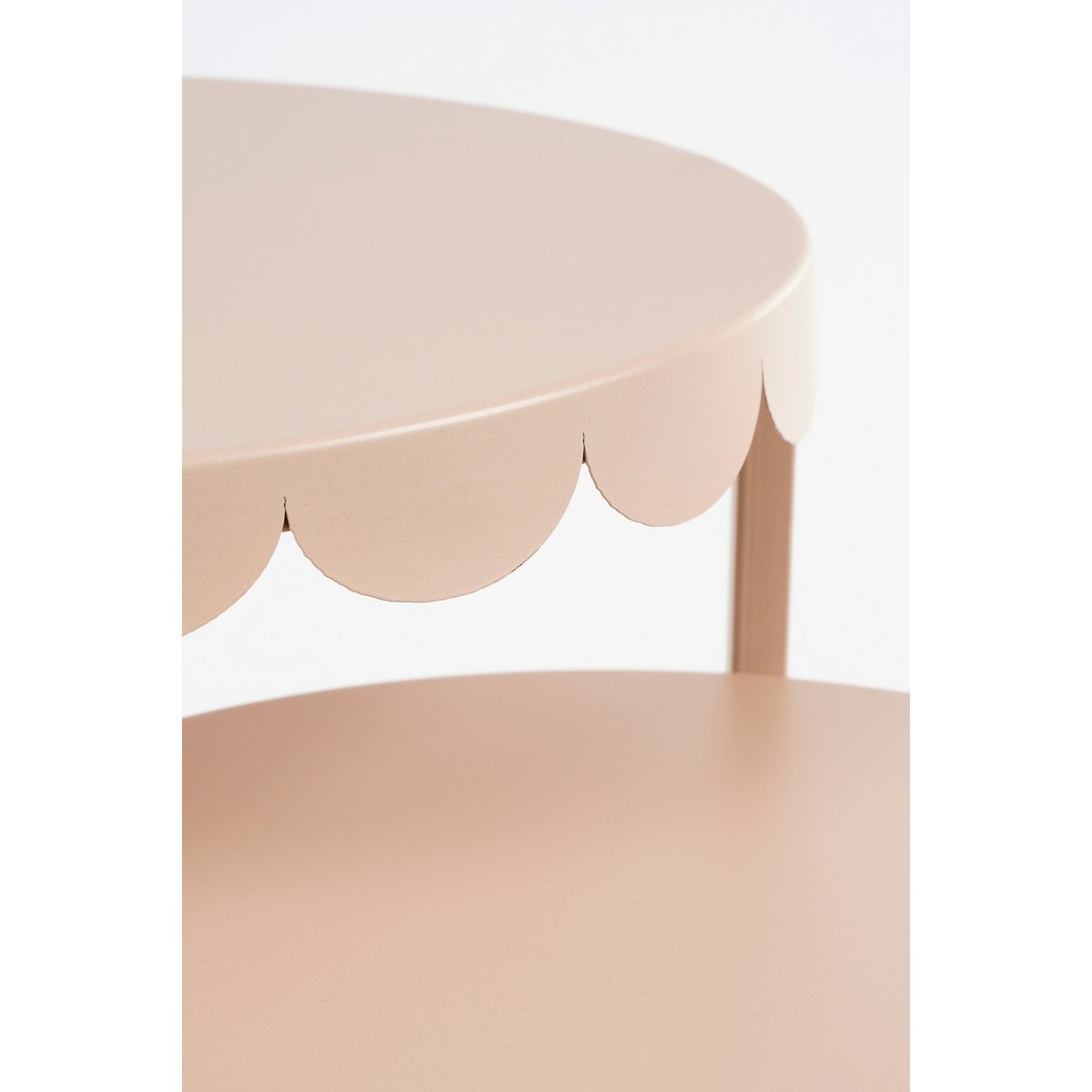Table d'appoint Lara - Ensemble de 2 - H51 X Ø40 cm - Métal - rose clair