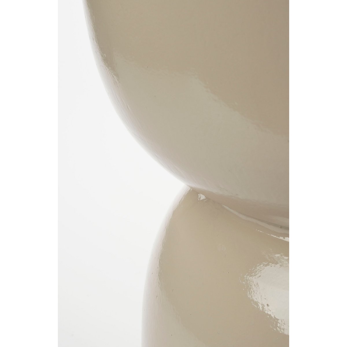 Table d'Appoint Stage - H45 x Ø35 cm - Ciment - Beige