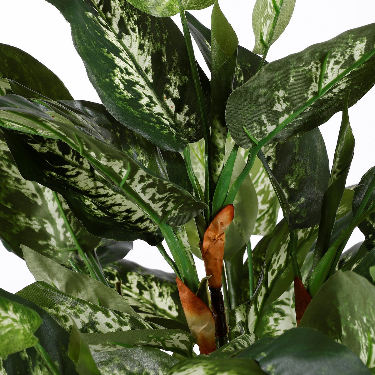 Plante Artificielle Dieffenbachia en Pot de Fleur Stan - H70 x Ø55 cm - Vert