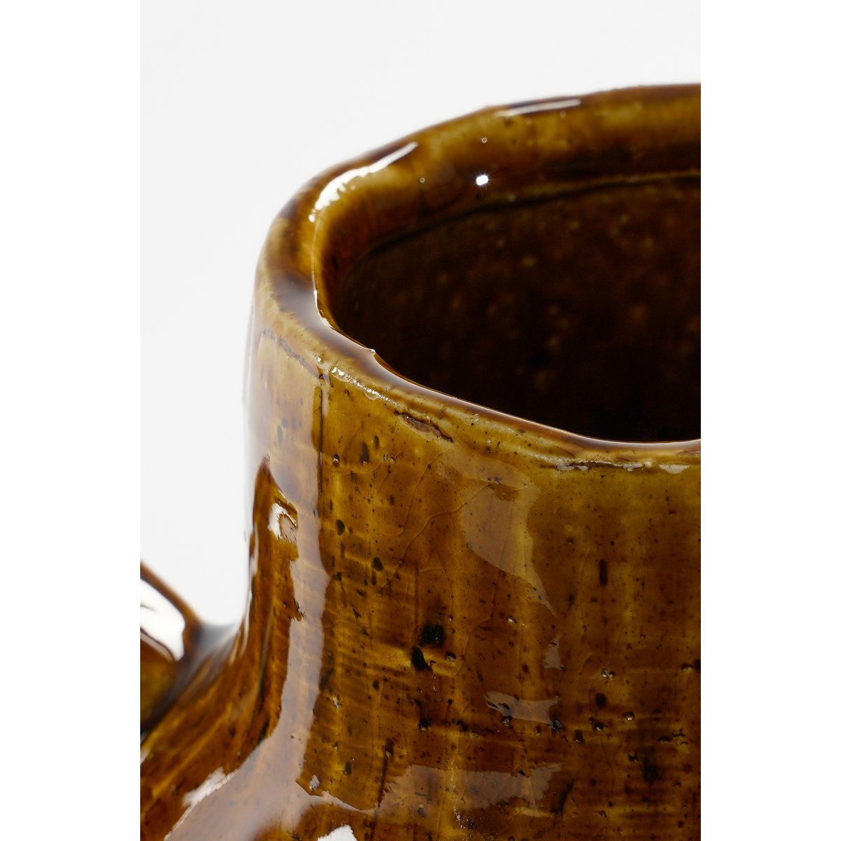 Vase Elena - H34 x Ø26 cm - Céramique - Marron