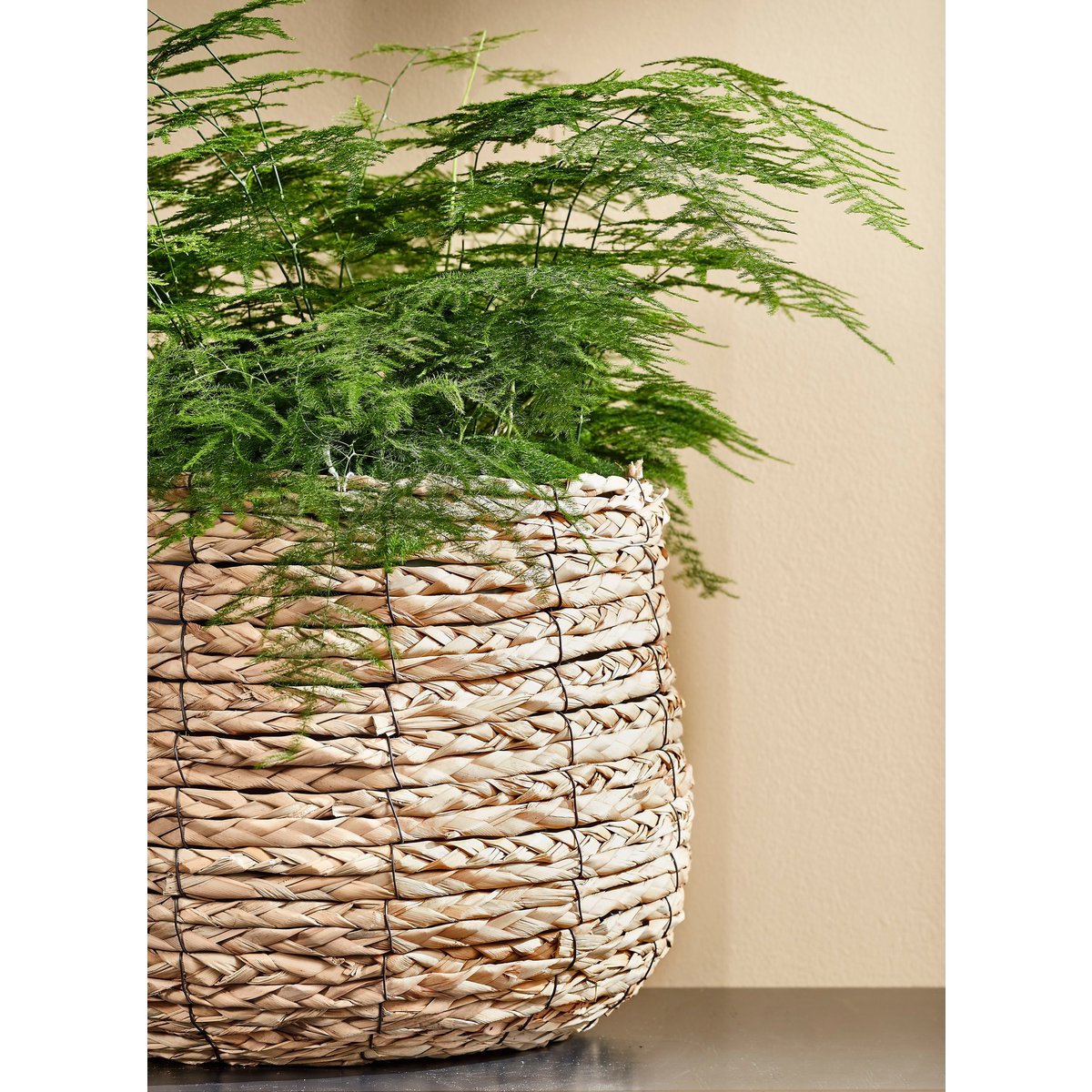 Panier à Plantes Avalon / H26 x Ø26 cm - Jonc de Mer - Marron clair