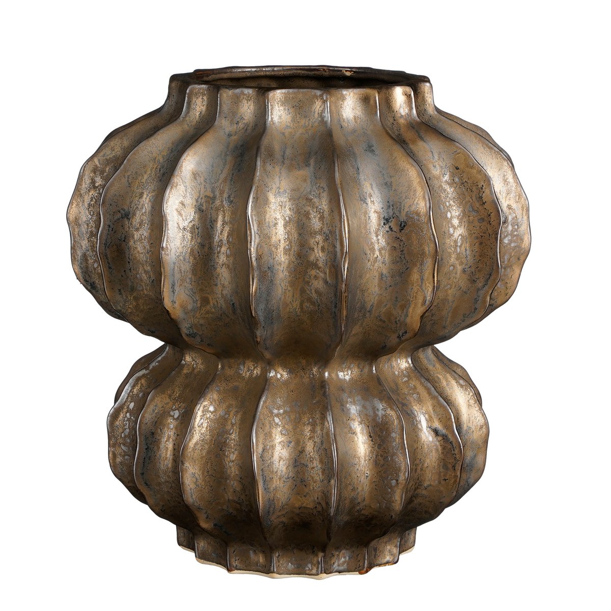 Vase Altea - H35 x Ø33 cm - Céramique - Bronze