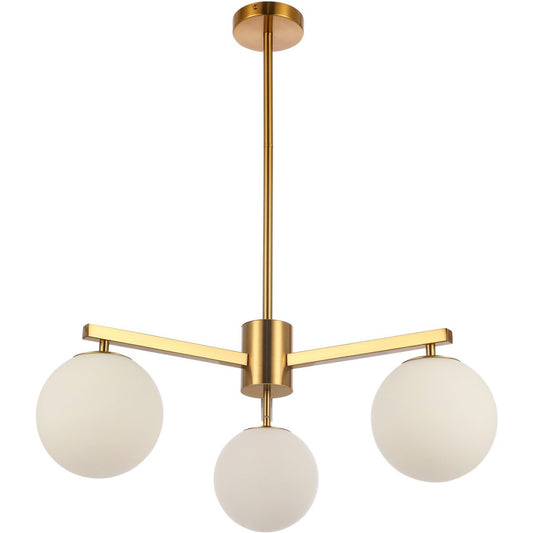 Suspension Stella White gold 3 light