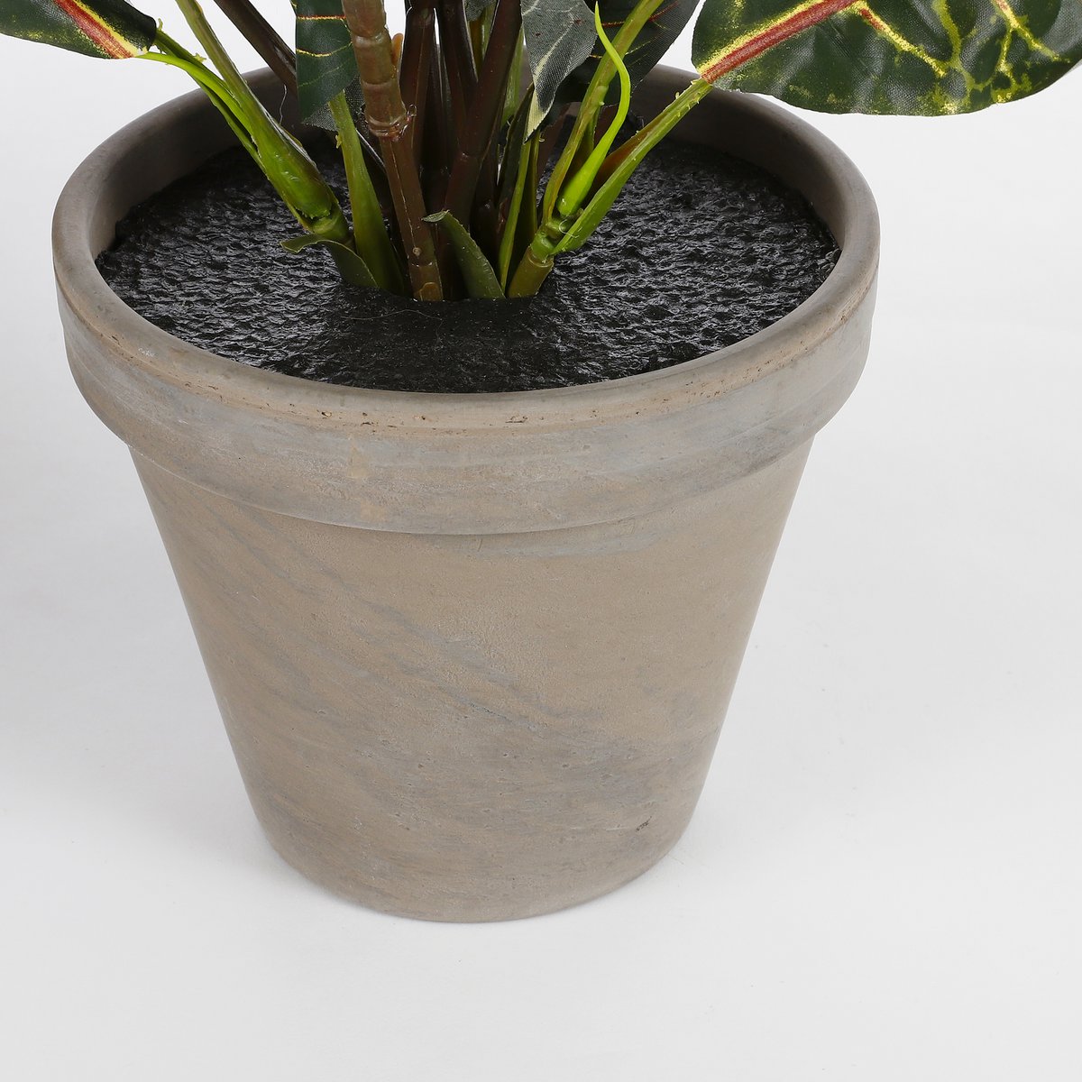 Plante Artificielle Croton en Pot de Fleur Stan - H73 x Ø40 cm - Panachée