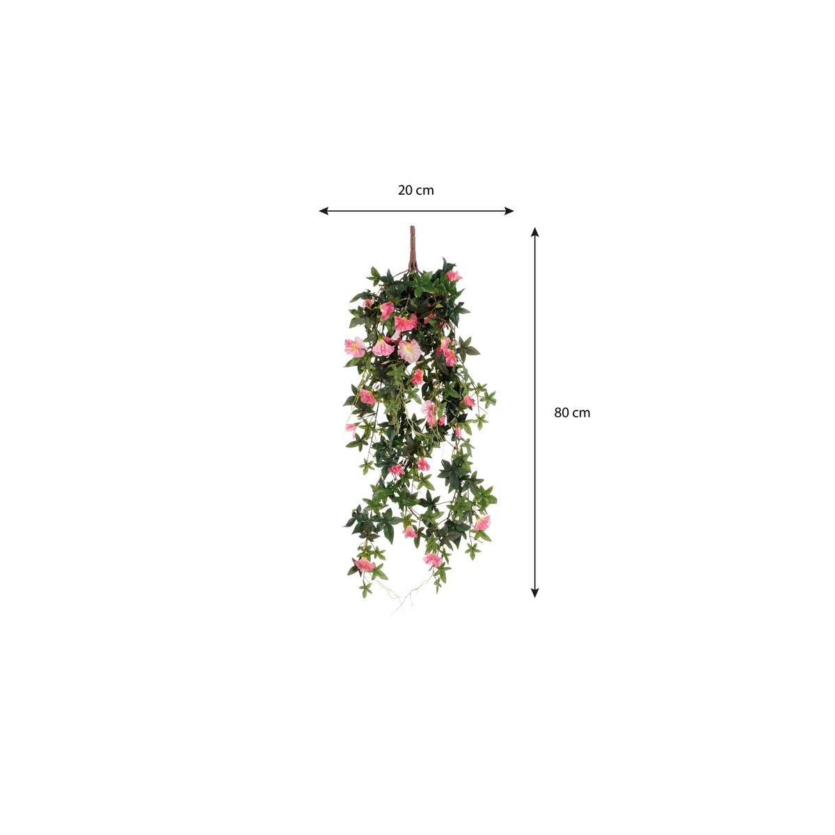 Plante Artificielle Pétunia Suspendue - L15 x L20 x H80 cm - Rose