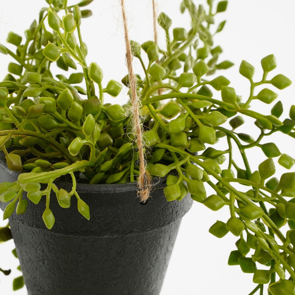Plante Artificielle Suspendue Senecio en Pot - H68 x Ø9 cm - Vert