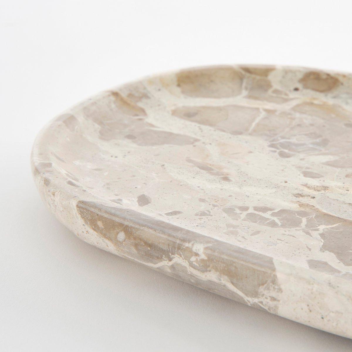 Plateau Finnos - L50 x L18 x H2 cm - Marbre - Beige