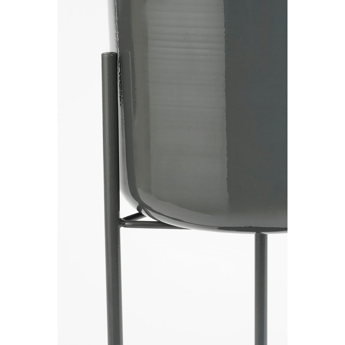 Colyn Flowerpot sur standard - H60 x Ø19 cm - Fer - noir