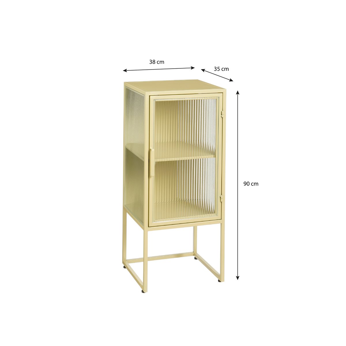 Buffet de rangement Clifton double - Métal - beige