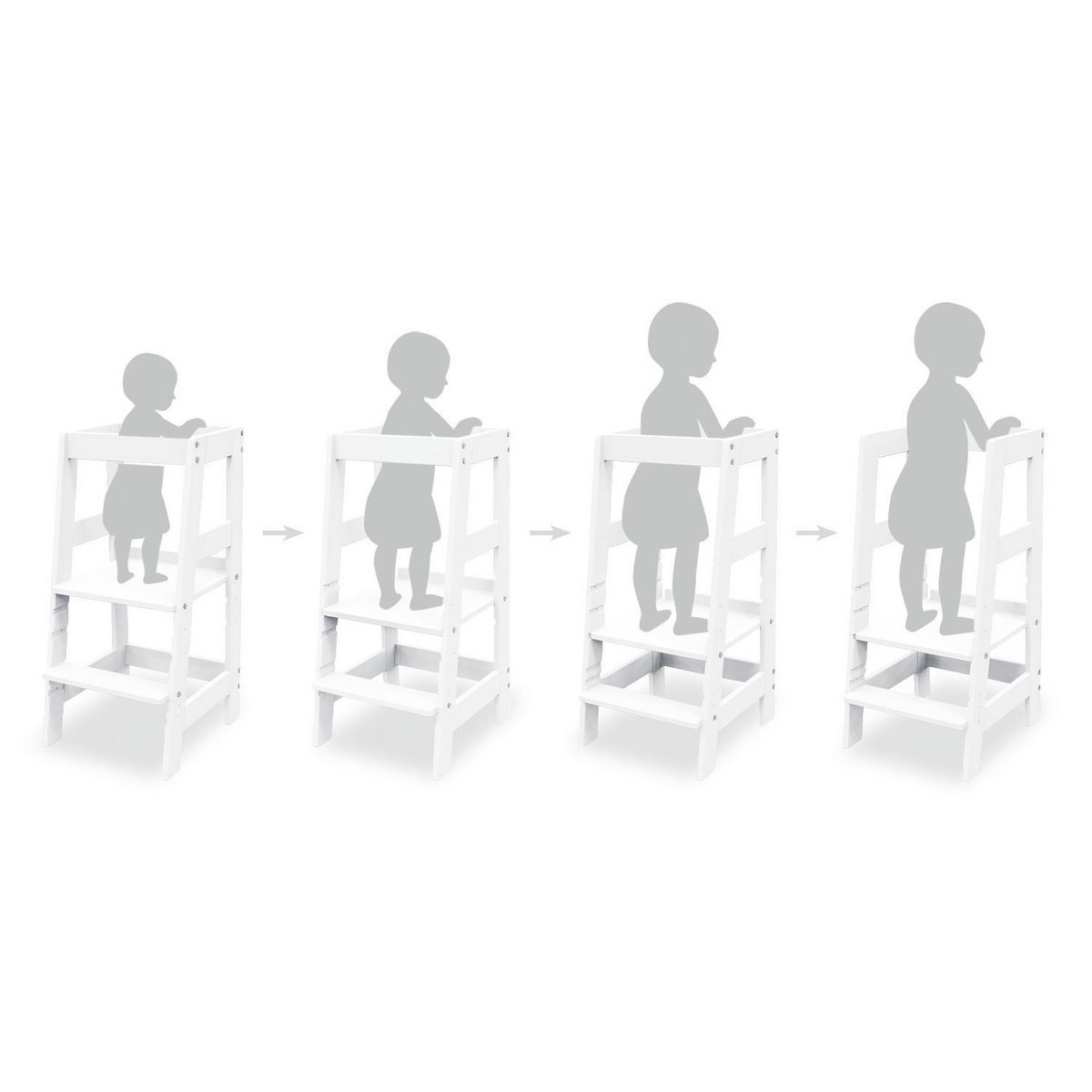 Tour d'apprentissage 'Fino', laqué blanc