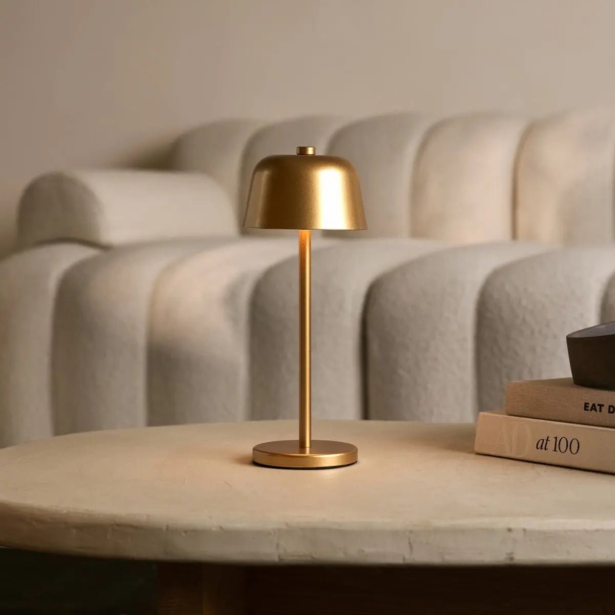 Lampe de table rechargeable Anton dorée | Éclairage élégant et sans fil