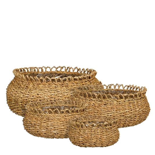 Panier à Plantes Gourdon - Lot de 4 - Marron