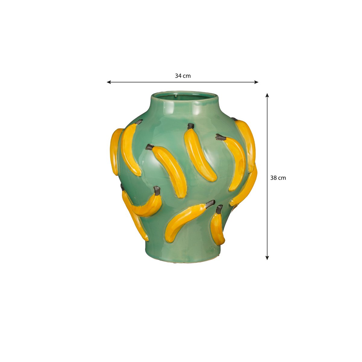 Vase MOSA - H38 X Ø34 cm - Céramique - vert clair