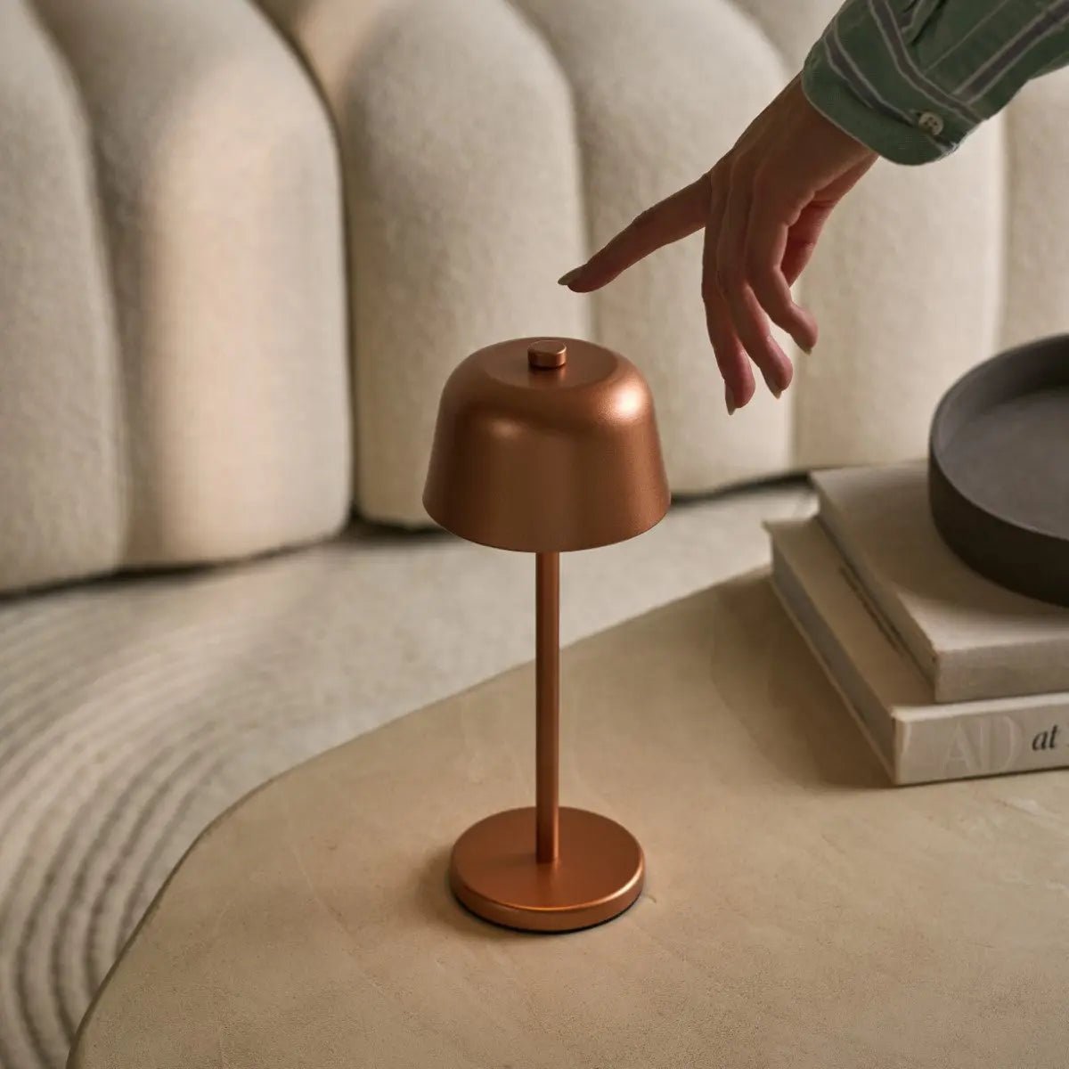 Lampe de table rechargeable en cuivre Anton | Éclairage élégant et sans fil