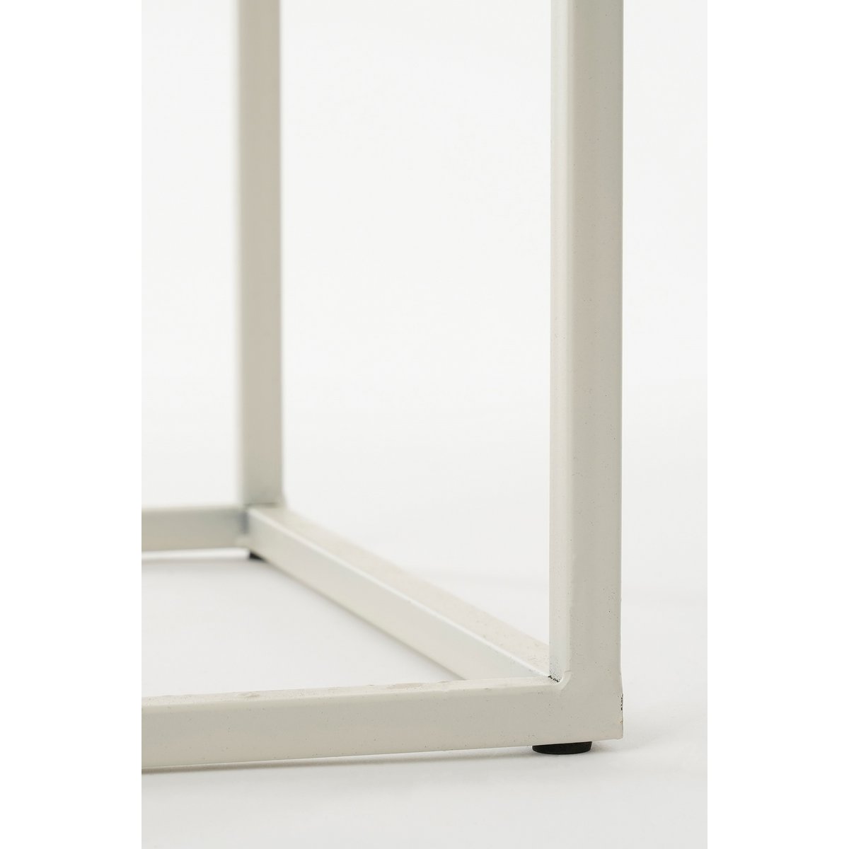 Table d'appoint quinty - Ensemble de 3 - L30 x B30 x H70 cm - Metal - Off-blanc