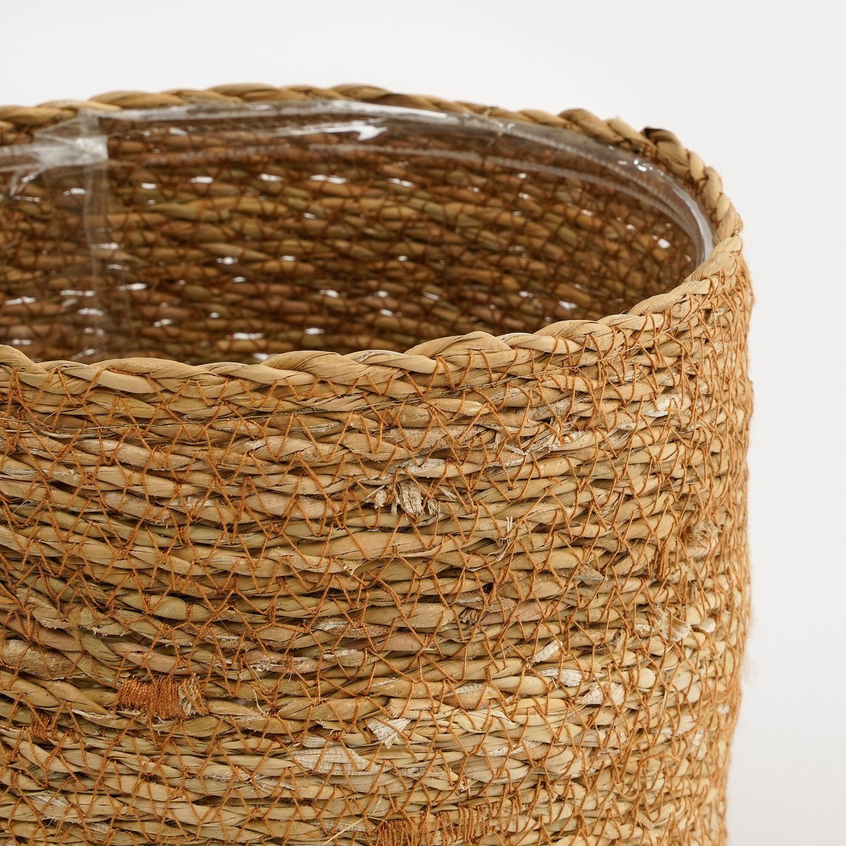 Panier à Plantes Atlantic - Lot de 2 - H20 x Ø20 cm - Jonc de Mer - Marron clair