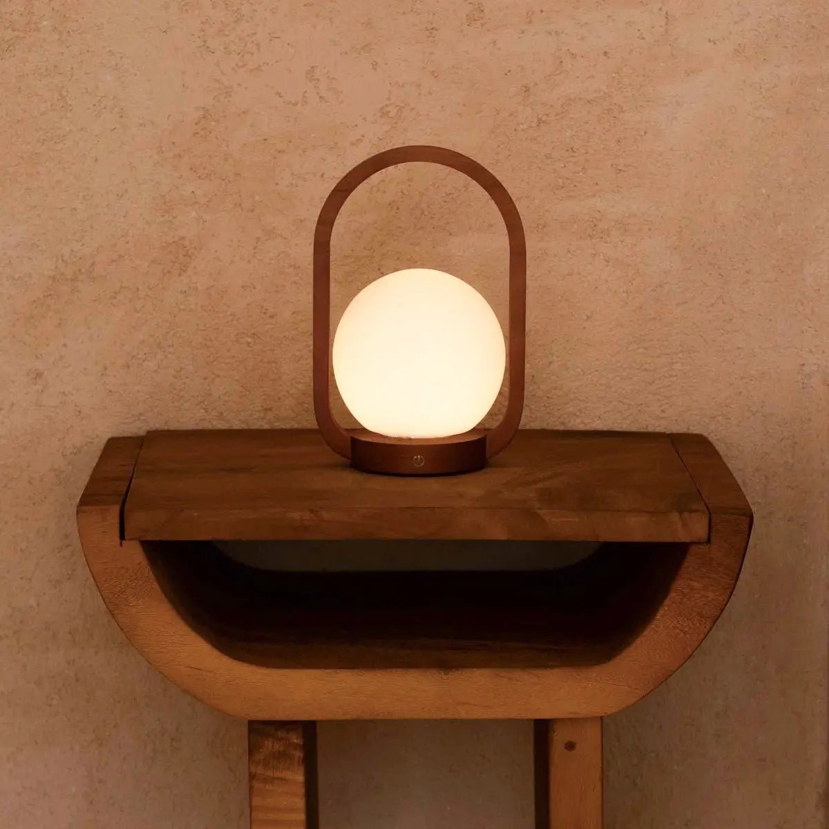 Lampe sans fil en bois marron Skye | Rechargeable et variable