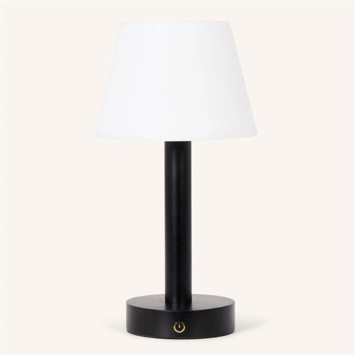 Lampe de table rechargeable en bois noir Zoë | Intensité variable et portable | Autonomie de la batterie de 80 heures