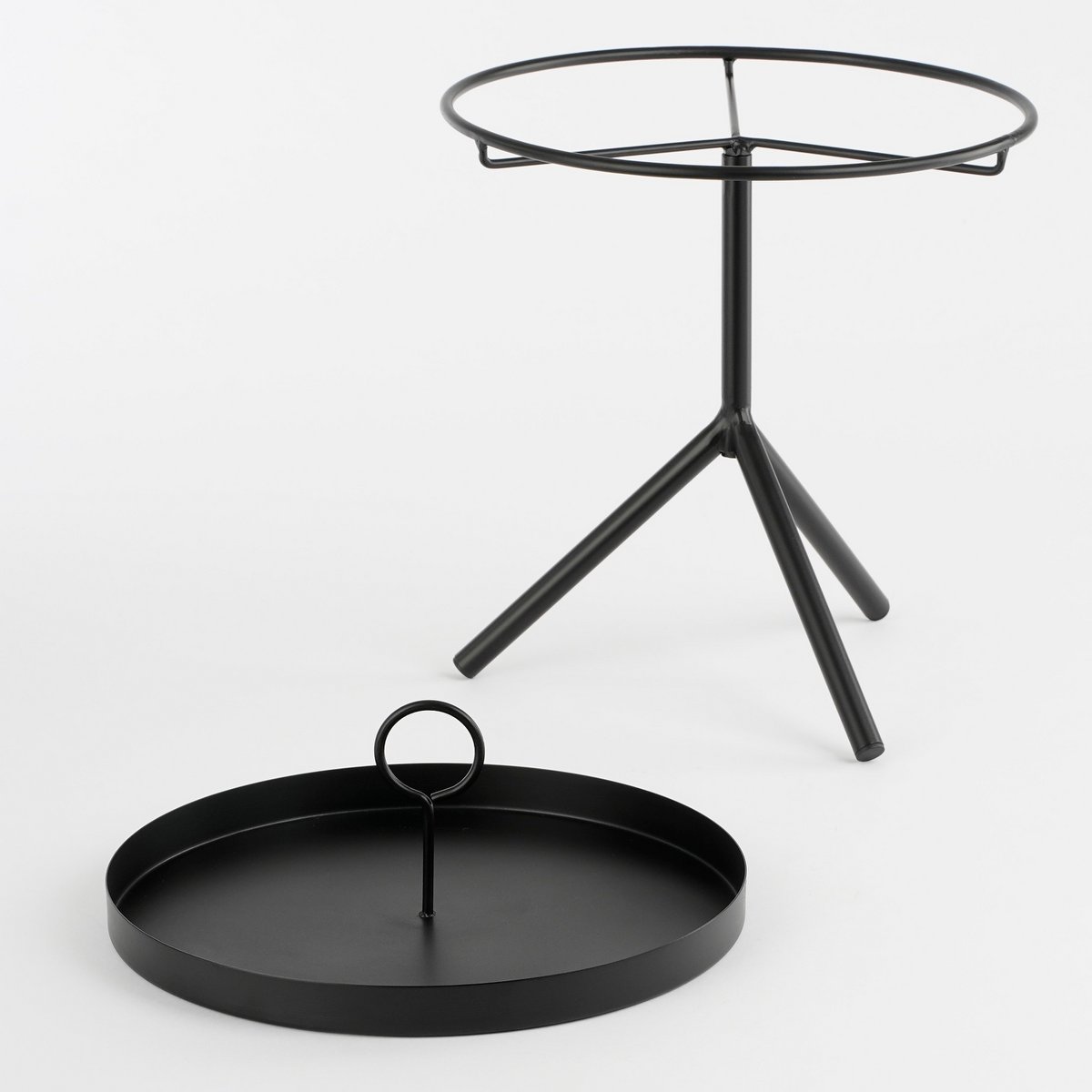 Table du plateau Aston - H40 X Ø31 cm - Metal - noir
