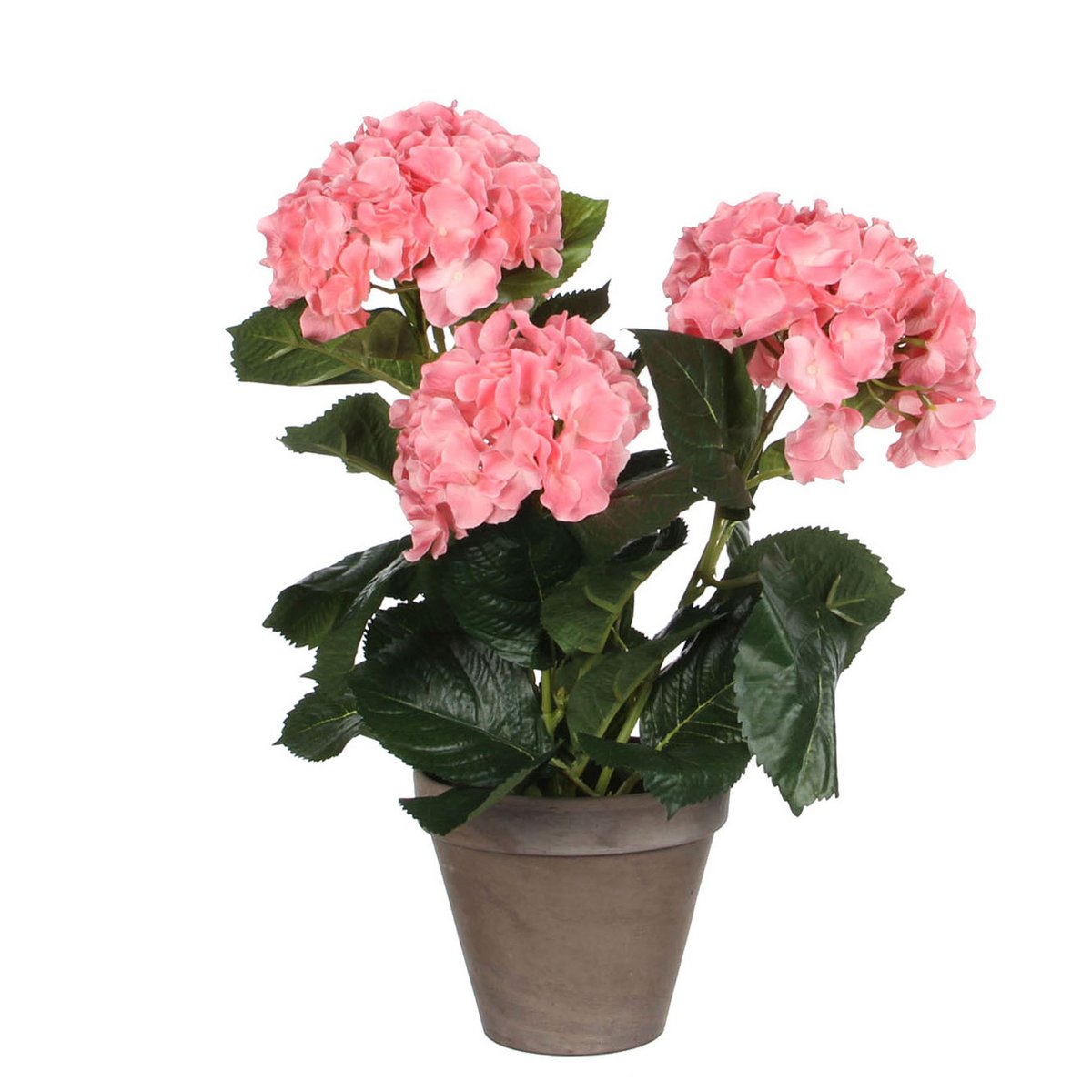 Hortensia Artificiel en Pot de Fleur Stan - H40 x Ø35 cm - Rose