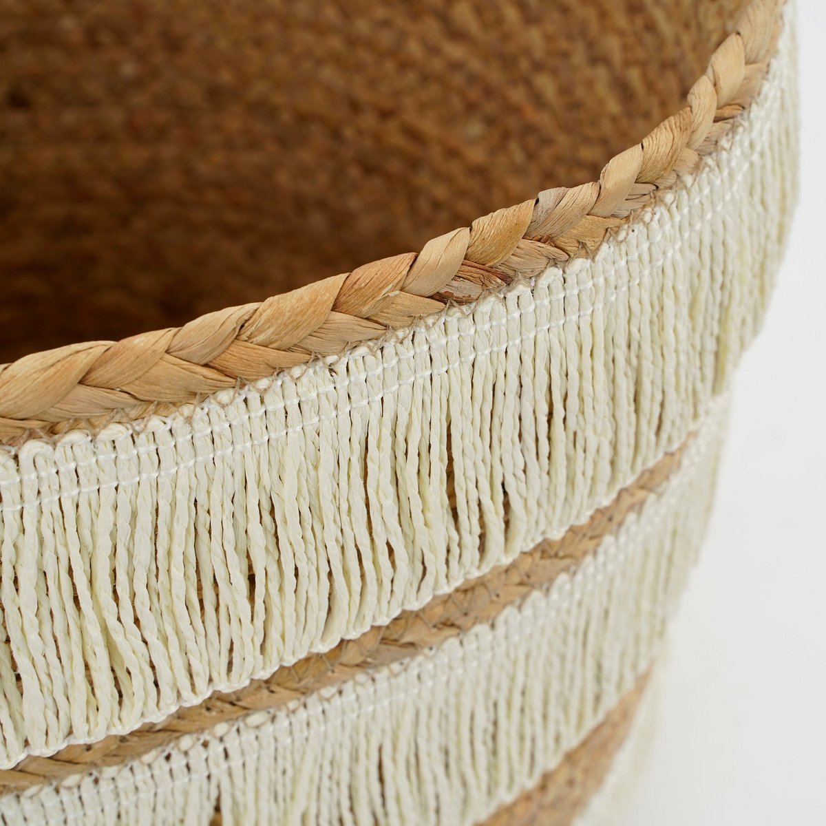 Panier de rangement - Ensemble de 2 - H30 x Ø32 cm - Waterhyacint - Brown