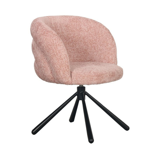 Chaise Rotative Pebble Rose Pastel