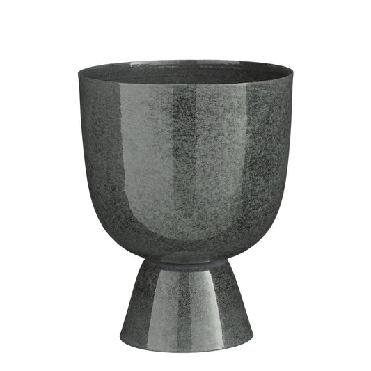 James Flowerpot sur Standard - H28 X Ø22 cm - Metal - Gray