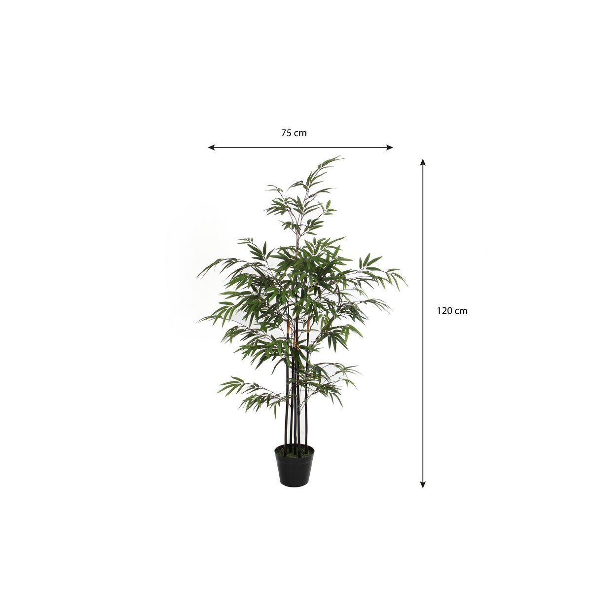 Plante Bambou Artificielle - H120 x Ø75 cm - Vert