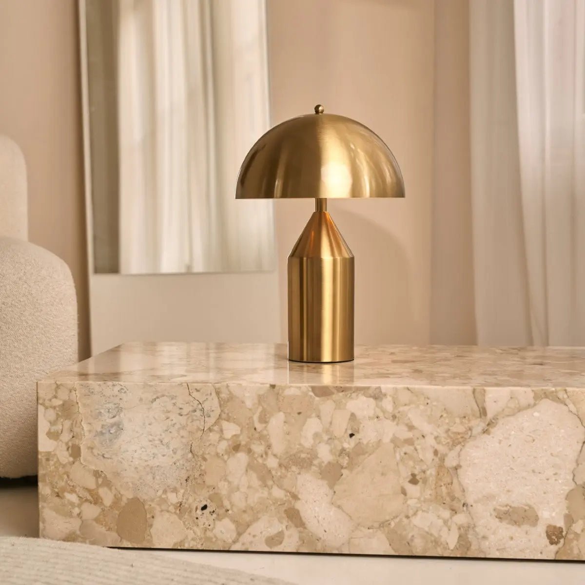 Lampe de dressoir Otto Gold – Lampe de table en métal élégante pour n'importe quelle pièce