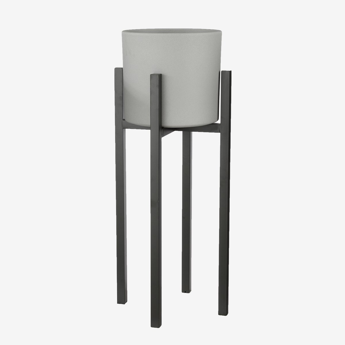 Support pour Plantes Ascot XL - L34 x L34 x H71 cm - Métal - Noir