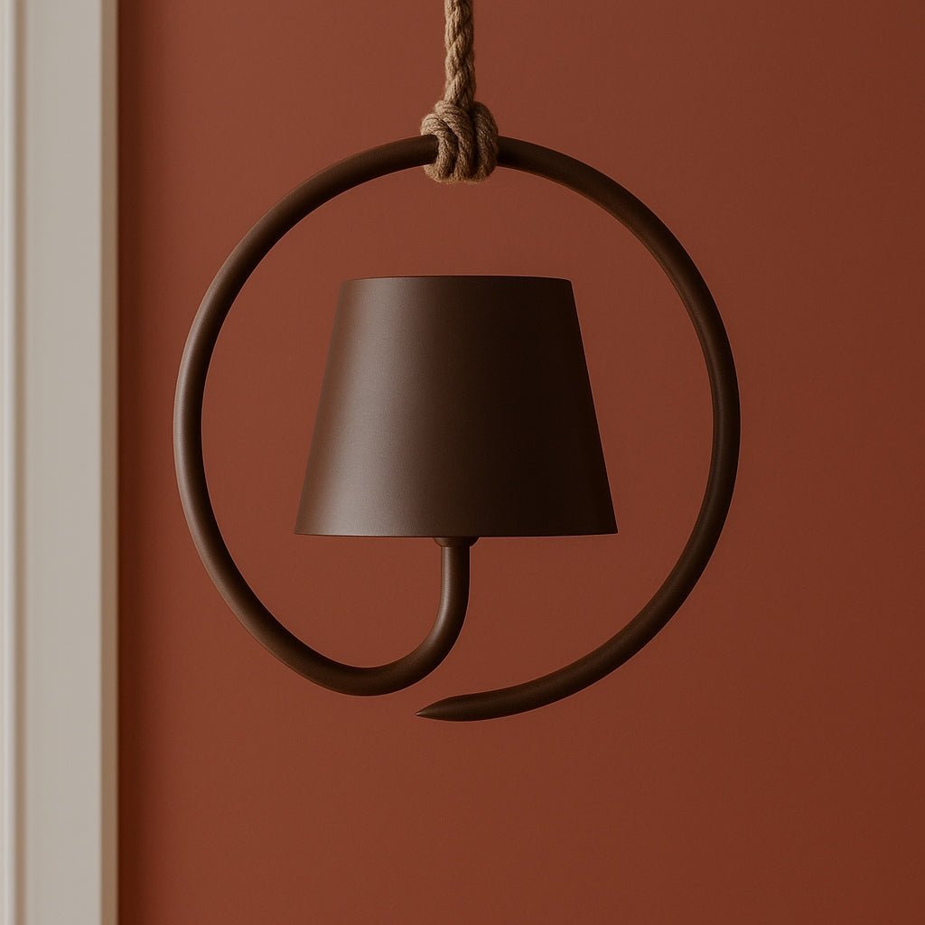 Applique murale rechargeable en métal marron foncé Cielo – sans fil, à intensité variable et élégante