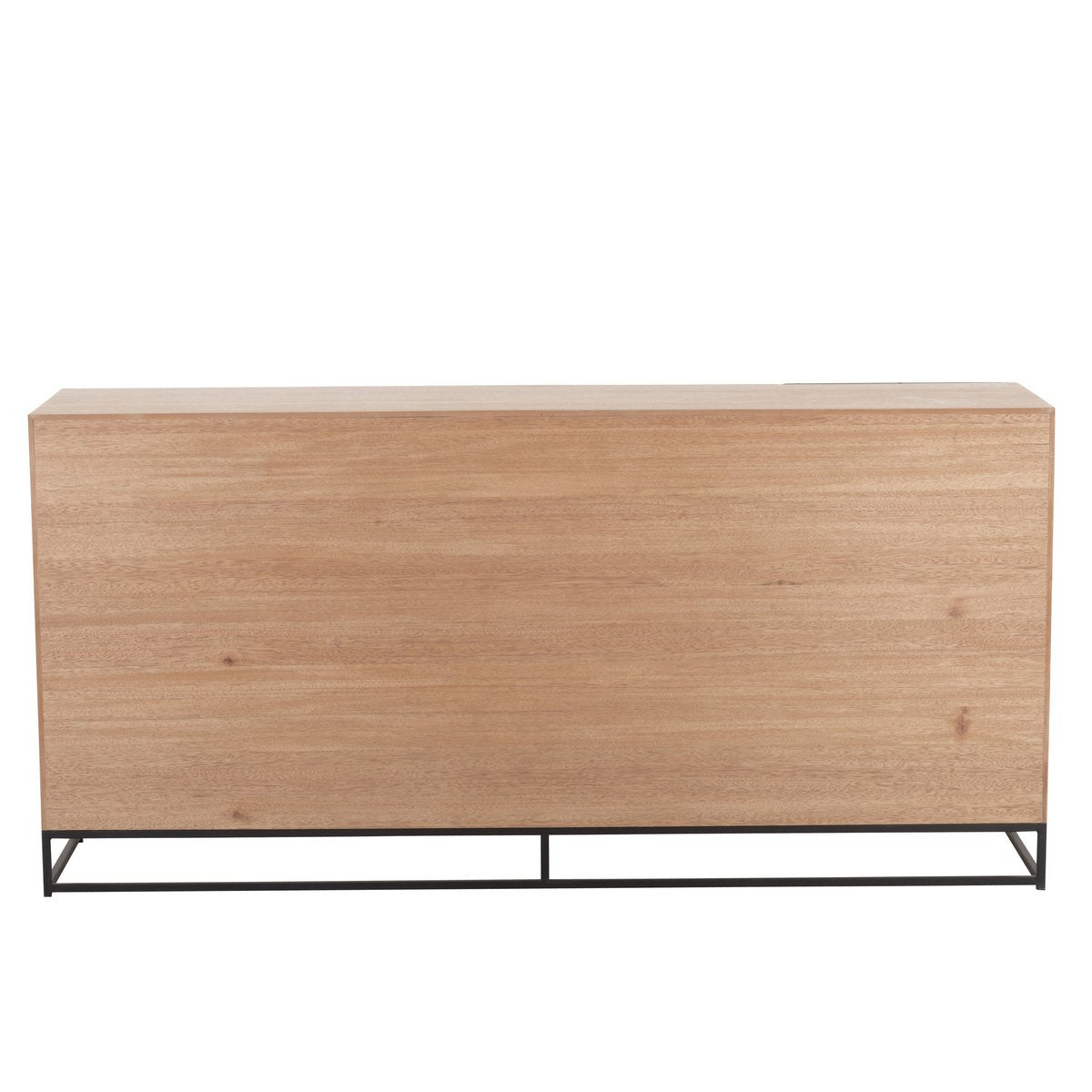 Buffet J-Line 4 portes Zigzag - bois/métal - naturel/noir