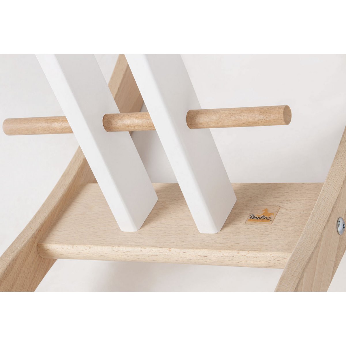 Cheval à bascule 'Pinolino' avec anneau, blanc/naturel