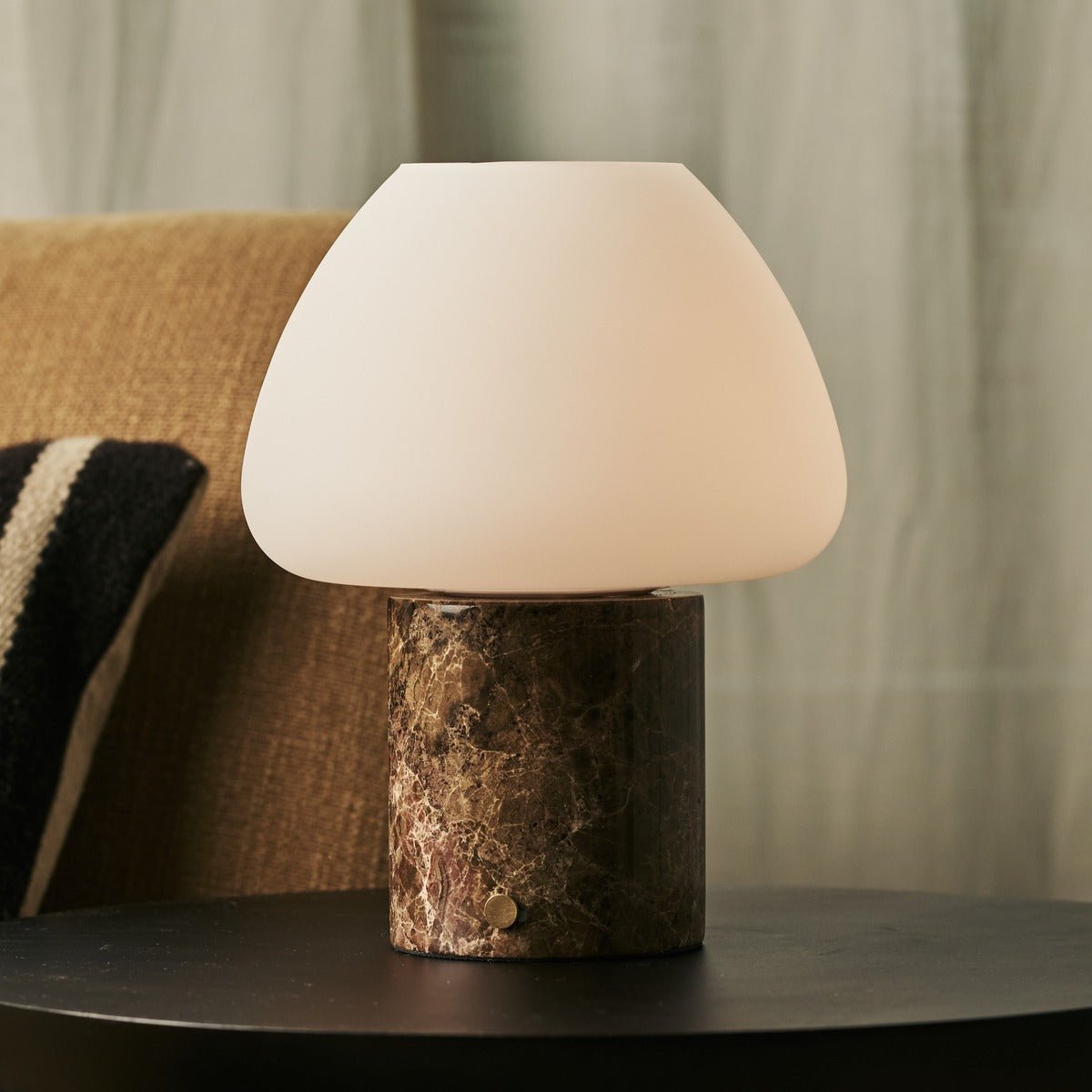 Ostade Brown / Emperador Dark – Lampe de table en Marbre