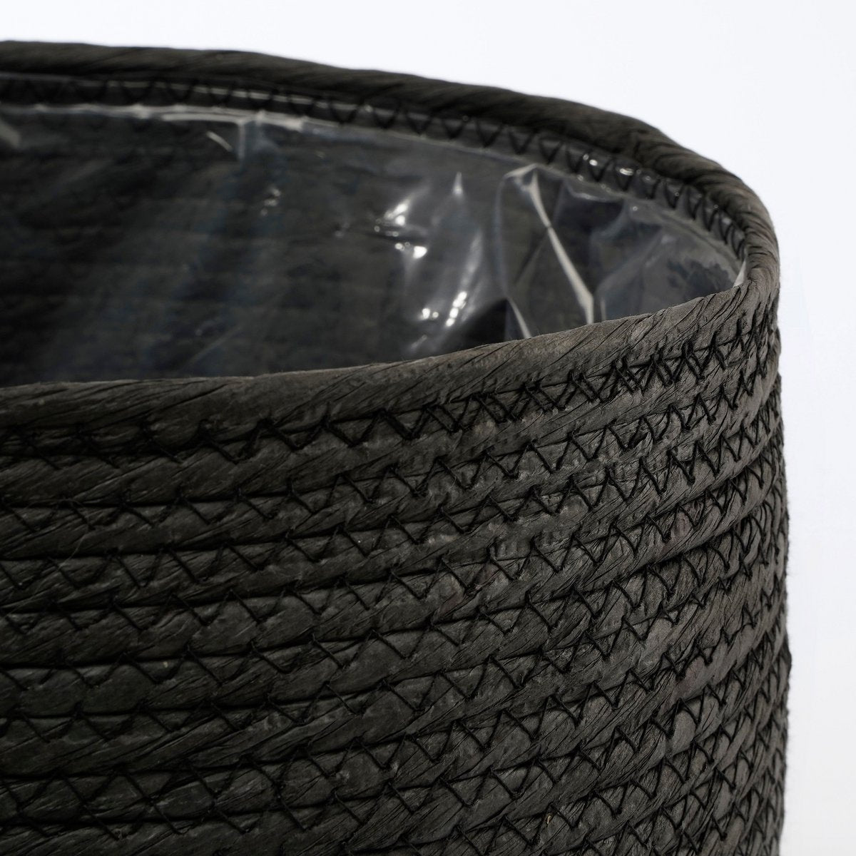 Panier à Plantes Jorck - H24 x Ø26 cm - Papier - Noir