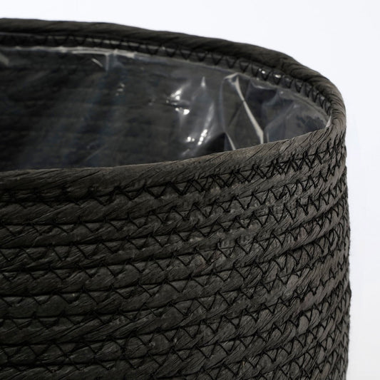Panier à Plantes Jorck - H24 x Ø26 cm - Papier - Noir