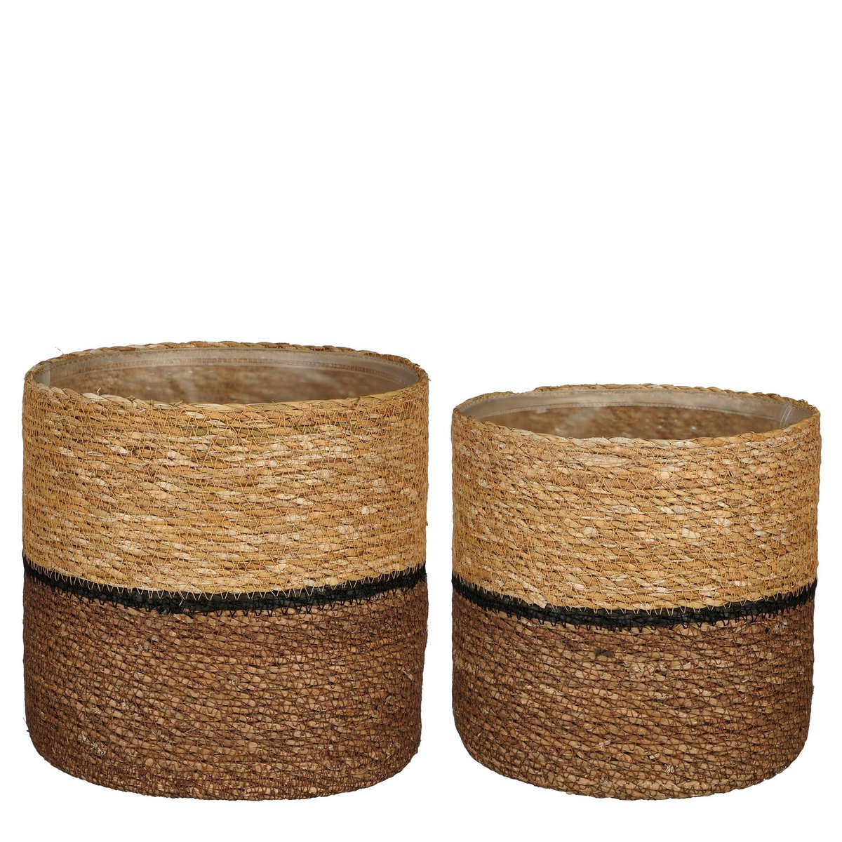 Panier de plante Damian - Ensemble de 2 - H20 X Ø20 cm - Merdonnais - Brun