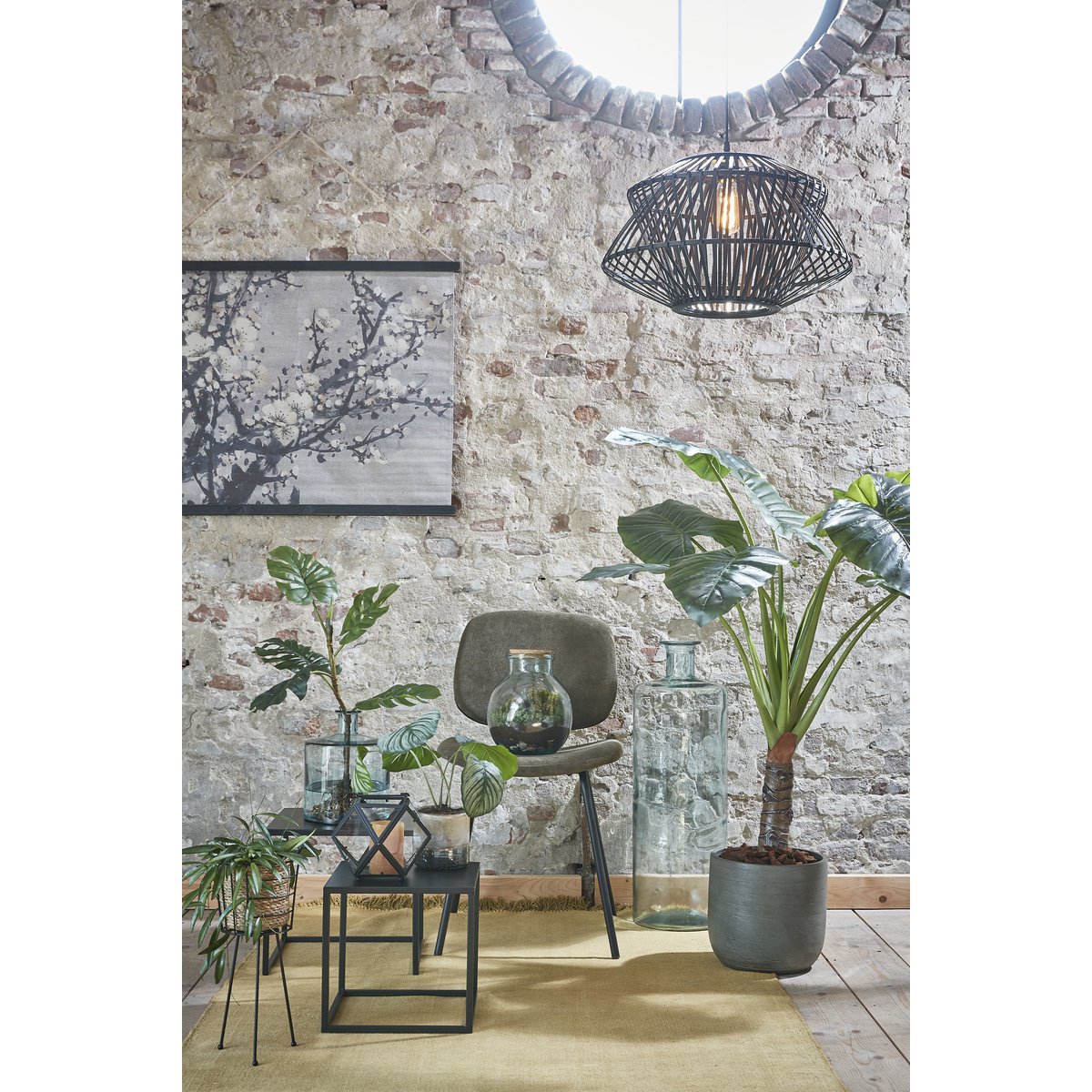 Vase Olly - H38 x Ø29 cm - Verre recyclé - Transparent