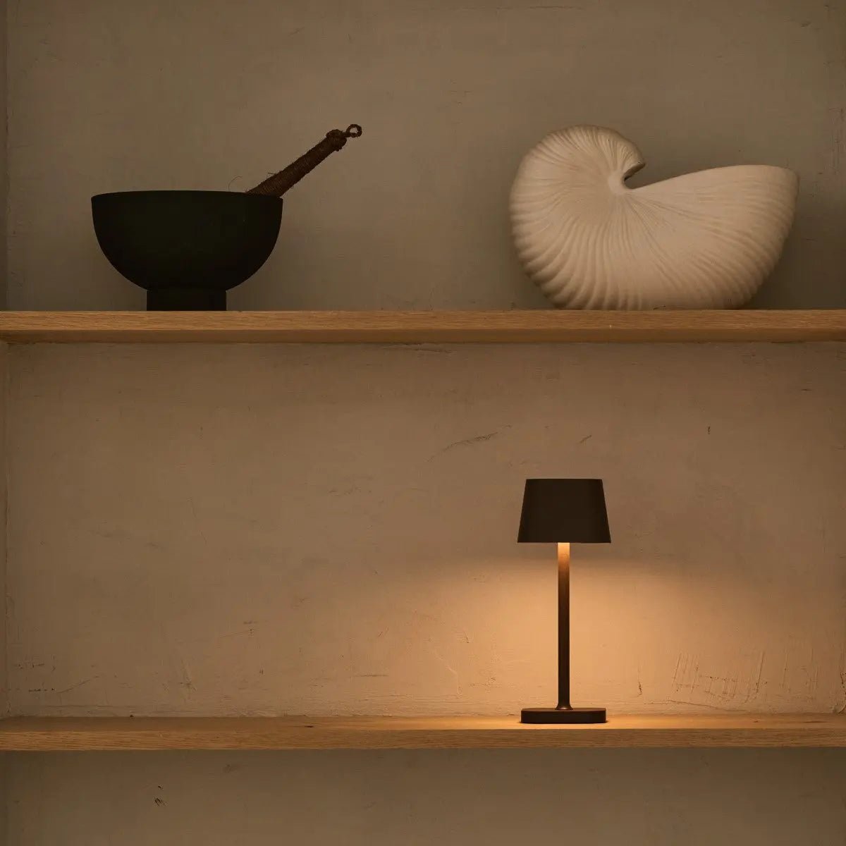 Lampe de table rechargeable Ava Mocha Marron | Sans fil et à intensité variable