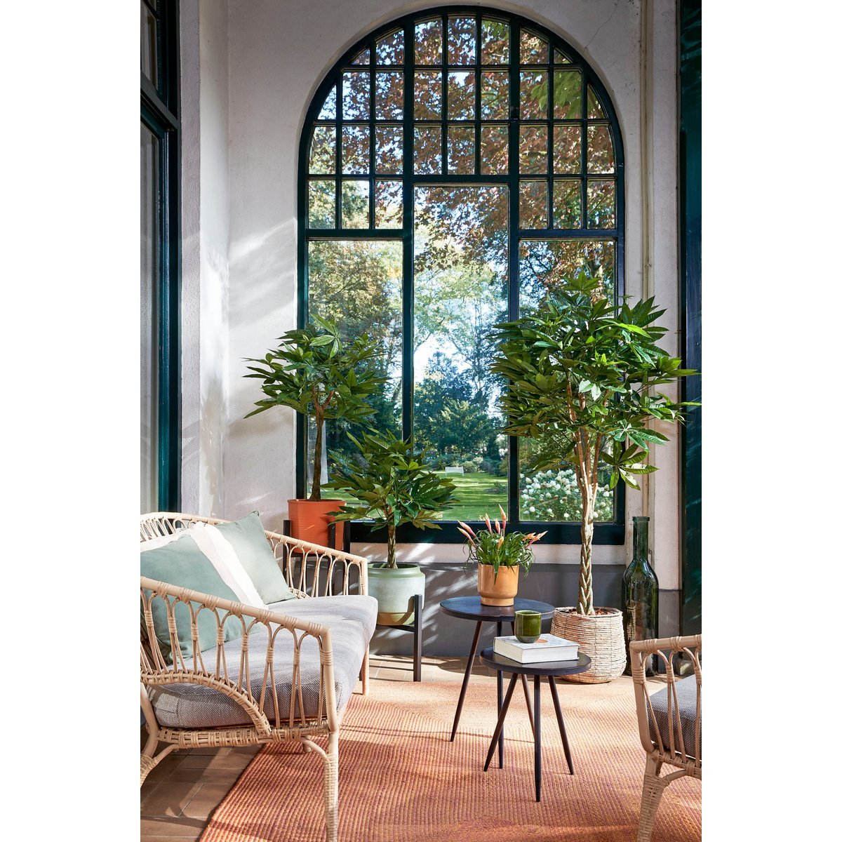 Plante Artificielle Pachira - H150 x Ø65 cm - Vert