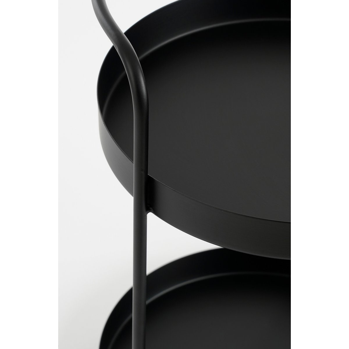 Stanli Etagère 2 -yer - H35 x Ø25 cm - Metal - noir