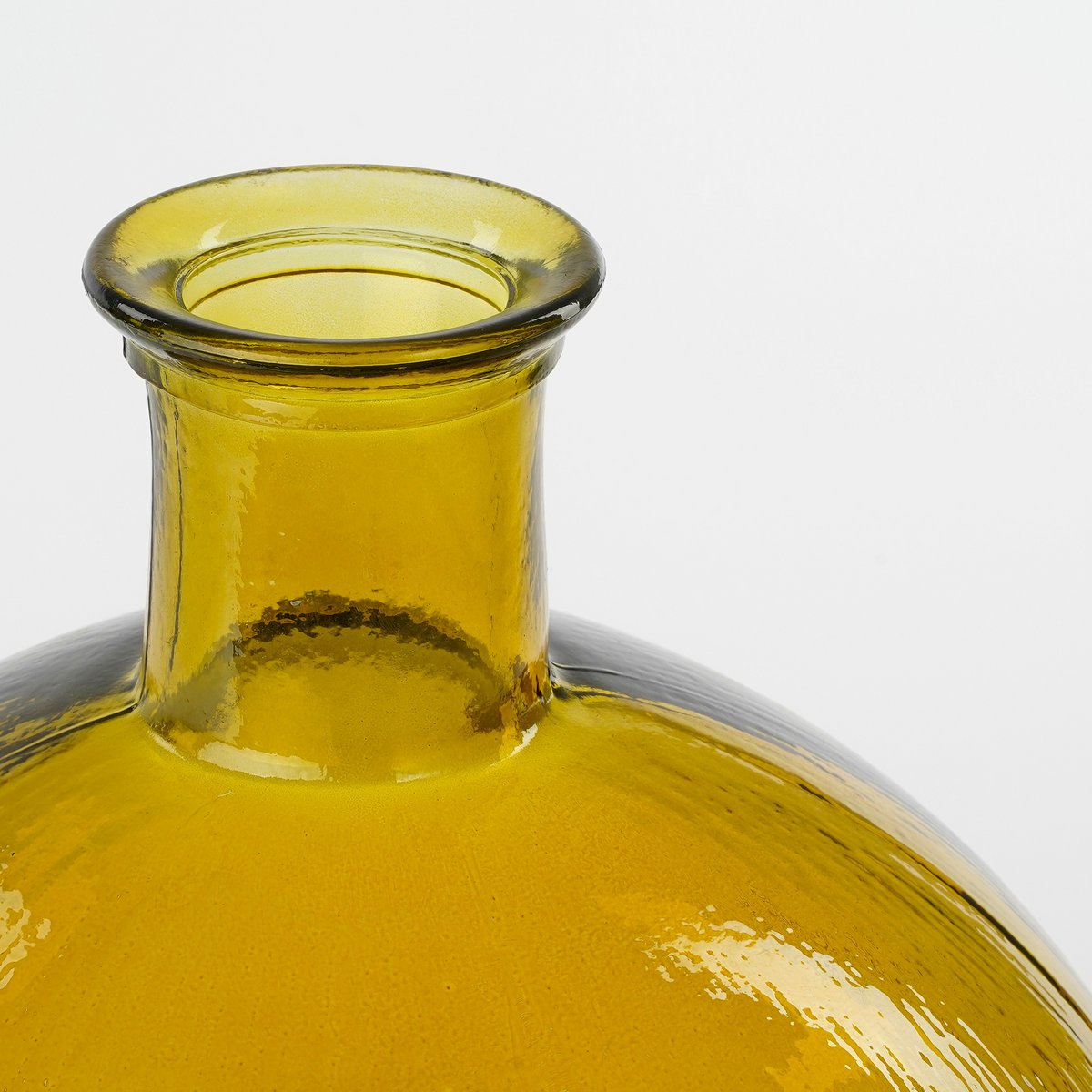 Vase Bouteille Firenza - H42 x Ø34 cm - Verre recyclé - Ocre