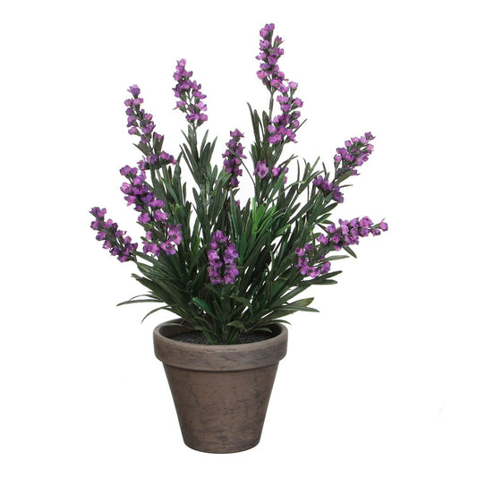 Plante de Lavande Artificielle en Pot de Fleur Stan - H33 x Ø20 cm - Violet