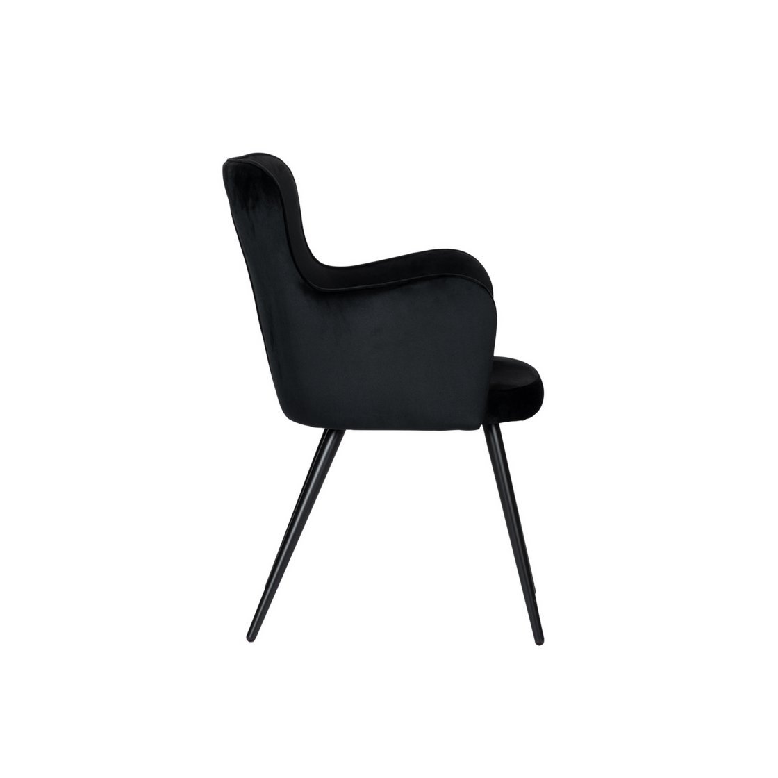 Fauteuil à oreilles noir (Lot de 2)