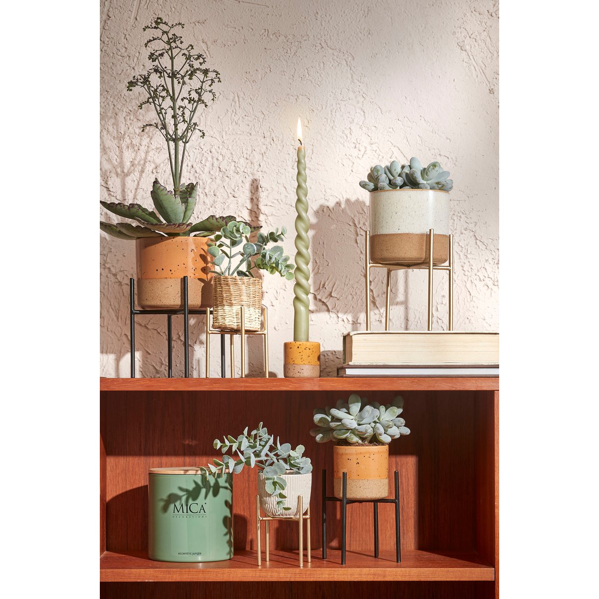 Support pour Plantes Ascot - L24 x L24 x H25 cm - Métal - Noir