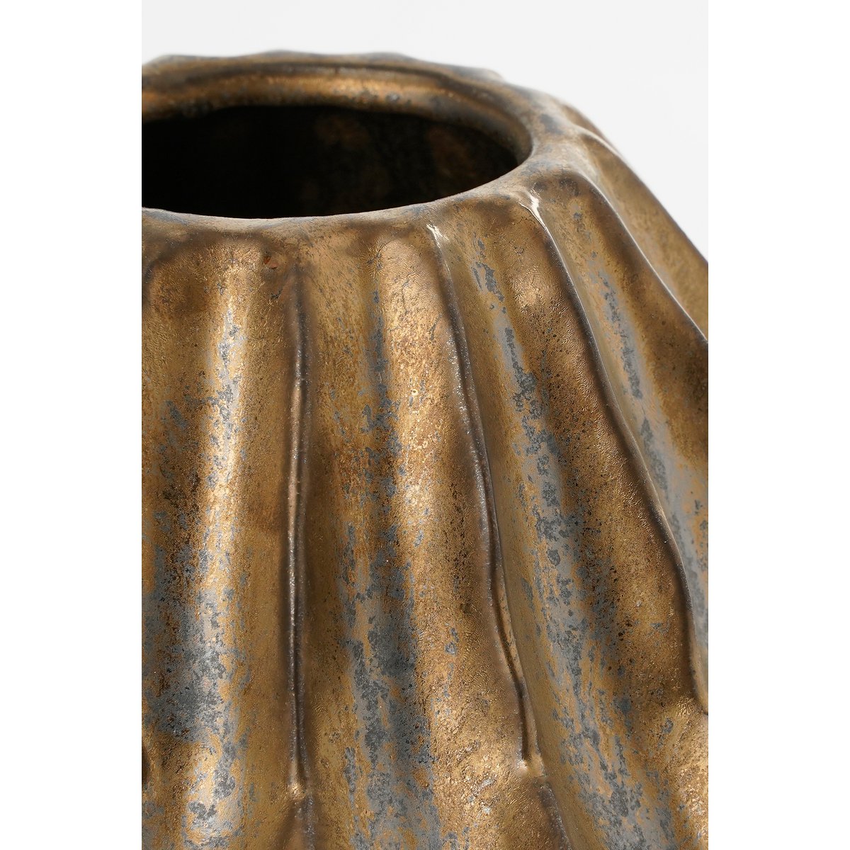 Vase Altea - H28 x Ø25 cm - Céramique - Bronze