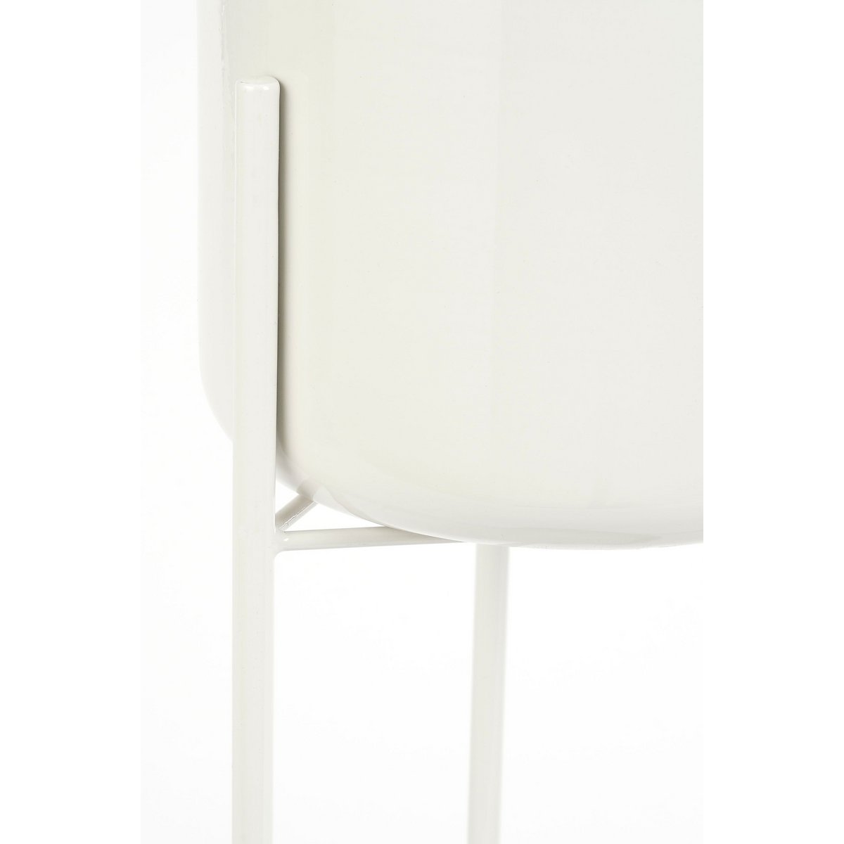 Colyn Flowerpot sur standard - H60 x Ø19 cm - Fer - blanc